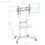 Tooq Soporte de Suelo Kefrén FS1150M-B para TV de 37-70 Pulgadas